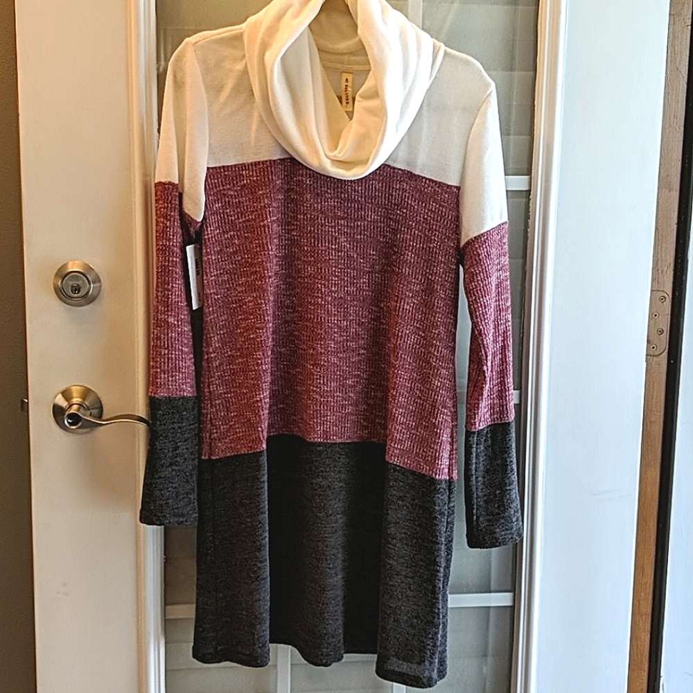 NWT Cowelneck Sweater Dress SZ L